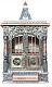 Carved Home Puja Mandir Silver Oxidized Temple w/ Copper Trims 18"