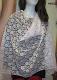 Pink Net Lace Dupatta Chunni Scarf #8885