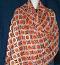 Warm Elegant - Orange Pink Embroidered Winter Wear Shawl #1413 Warm Elegant - Orange Pink Embroidered Winter Wear Shawl #1413