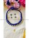 Oxidized Neckalce Blue Beads Thread Jewelry Dori Necklace Oxidized Neckalce Blue Beads Thread Jewelry Dori Necklace