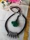 Oxidized Metal Jewelry- Green Obsidian Gemstone Choker Necklace Oxidized Metal Jewelry- Green Obsidian Gemstone Choker Necklace