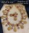 Grand Raam Parivaar Antique Necklace with Earrings-Ruby & AD Stones Grand Raam Parivaar Antique Necklace with Earrings-Ruby & AD Stones