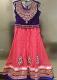 Net Velvet Lehenga Choli in Pink, Peach & Purple