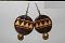 Brown & Gold Handmade Round Terracotta Earrings