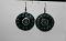 Round Black Handmade Terracotta Earrings