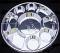 Royal Silver Disposable 9 Compartment Plastic Plate, 50 Thali w/ Free Spoon