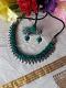 Green & Black Oxidized Indian Metal Thread Choker Set Green & Black Oxidized Indian Metal Thread Choker Set