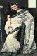 White Color Designer Net Saree w/ Blouse