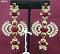 Golden CZ Earrings, Red Garnet Finish Earrings Pair Golden CZ Earrings, Red Garnet Finish Earrings Pair