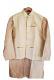 Men's Jute Silk Beige Modi Jacket w/ Kurta & Churidar Set