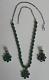 Necklace Set German Silver with Antique Finish Green Necklace Set German Silver with Antique Finish Green