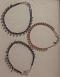 Anklet in Beads w/ German Silver Antique Finish (Set of 3) Anklet in Beads w/ German Silver Antique Finish (Set of 3)
