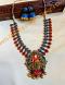 Devi pendant n  Peacocks-Eco Friendly Handmade Partywear jewelry w/Jumkas
