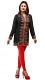 Black Floral Print Crepe Full Sleeve Short Kurti Tunic S - 4XL Black Floral Print Crepe Full Sleeve Short Kurti Tunic S - 4XL