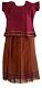 Maroon and Honey Color Cotton Pattu Pavada - Size 24 ( 5yrs to 6yrs ) Maroon and Honey Color Cotton Pattu Pavada - Size 24 ( 5yrs to 6yrs )