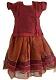 Maroon and Honey Color Cotton Pattu Pavada - Size 22 ( 4yrs to 5yrs )