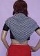 Black & White Stripes Square Dupatta Shawl Stole #4806