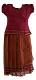 Maroon and Honey Color Cotton Pattu Pavada - Size 22 ( 4yrs to 5yrs )