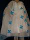 White Scarf, Argundi Firozi Applique Dupatta Chunni Stole #2334