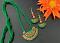 Red and Green Semi-Circle pendant and Earrings!!!!