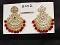 Earrings 6102 Golden Crystals Ruby Earrings Pair Shieno Earrings 6102 Golden Crystals Ruby Earrings Pair Shieno