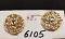 Earrings 6105 Golden Crystals Pearl Beads Earrings Pair Shieno 