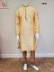 Men's Raw silk Party Wear Cream white w/ gold printed buti Kurta Pajama set Men's Raw silk Party Wear Cream white w/ gold printed buti Kurta Pajama set
