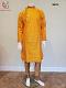 Men's Raw silk Party Wear Orange & Gold printed buti Kurta Pajama set Men's Raw silk Party Wear Orange & Gold printed buti Kurta Pajama set