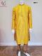 Men's Raw silk Party Wear Jaquard Turmeric Yellow Kurta Pajama set Men's Raw silk Party Wear Jaquard Turmeric Yellow Kurta Pajama set