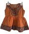 Mustard Color Frock Kalamkari Patch Work - New Born Mustard Color Frock Kalamkari Patch Work - New Born