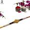 RAKHI Designed With a Golden Flower and Brown Beads for Brother	