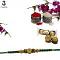 Traditional Stones & Beads RAKHI w/ Roli & Chawal for Brother