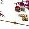 Om Carved RAKHI With Beads and Diamonds + Roli & Chaval Om Carved RAKHI With Beads and Diamonds + Roli & Chaval