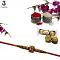 Ganesh RAKHI W/ Gold and Wooden Beads + Roli & Chaval Ganesh RAKHI W/ Gold and Wooden Beads + Roli & Chaval
