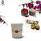 Golden Carved Rakhi for Your Bro + Roli & Chaval Golden Carved Rakhi for Your Bro + Roli & Chaval