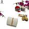 Elegant Rudraksh Rakhi W/ Golden Diamond Pendent + Roli & Chaval