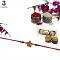 Handcrafted Krishna & cow Rakhi W/ Polished Crystal Diamond + Roli & Chaval