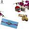Cute Rakhi Gift Set w/ Square Kundan Rakhi + Roli & Chaval