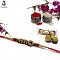 Wooden Customized Bro Rakhi W/ polished pearls & Beads + Roli & Chaval Wooden Customized Bro Rakhi W/ polished pearls & Beads + Roli & Chaval