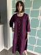 Desirable Purple Colored Raw Silk Kurti