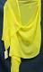 Scarf Solid Lemon-Yellow Georgette Dupatta Chunni Shawl #0007a