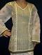 White Cotton Hand Embroidered Tunic Top Kurti Medium Size #053 White Cotton Hand Embroidered Tunic Top Kurti Medium Size #053