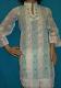 Blouse White Cotton Embroidered Tunic Top Kurti Medium M Size #478