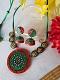 Simple Terracotta jewelry- Green and red terracotta necklace set Simple Terracotta jewelry- Green and red terracotta necklace set