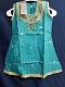 Girl’s Turquoise Embroidered Detail Suit Indian Party Wear Shieno #6311