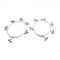 925 Sterling Silver Kids 3mm Mat Chain Designer Bell Anklet - Style#03