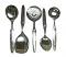Durable Stainless Steel 10" Serving / Cooking Spoon, Set of 5 Pcs