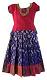 Blue and Pink Chanderi Pattu Pavada - Size 20 ( 3yrs to 4yrs)