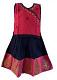 Navy Blue And Pink Raw Silk Pattu Pavada Available In Three Sizes 