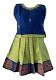 Green and Blue Raw Silk Pattu Pavada Size 12 - 0 to 6 months Green and Blue Raw Silk Pattu Pavada Size 12 - 0 to 6 months